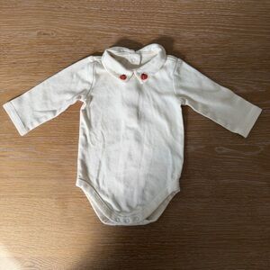 Janie and Jack Cream Pumpkin Onesie Accents